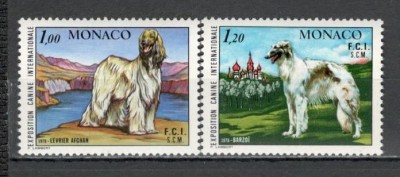 MONACO 1978 - CAINI OGAR AFGAN SI BORZOI, serie MNH, S6 foto