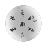 Cumpara ieftin Plăcuţă de ştampilare cu ornamente - B80, INGINAILS