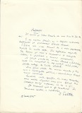 A3540N Isac Peltz, referință scrisă și semnată olograf pentru Octav Dessila, 1965