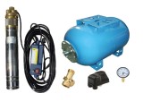 Kit complet sistem hidrofor, pompa submersibila Maxima SKM 150/50, rezervor de 50 litri, presostat, racord 5 cai, manometru, 03034013/50