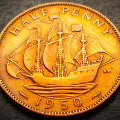 Moneda istorica HALF PENNY - MAREA BRITANIE, anul 1950 *cod 4035 A - GEORGIVS VI