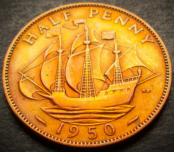 Moneda istorica HALF PENNY - MAREA BRITANIE, anul 1950 *cod 4035 A - GEORGIVS VI