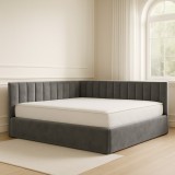 Pat Tapitat De Colt Daria Gri Catifea Premium Transport oriunde &icirc;n Rom&acirc;nia