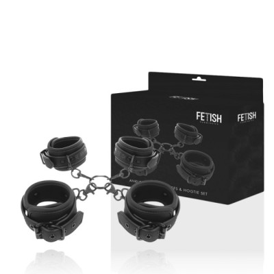 FETISH SUBMISSIVE - SET OF HAND AND ANKLE HANDCUFFS WITH NOPRENE LINING foto