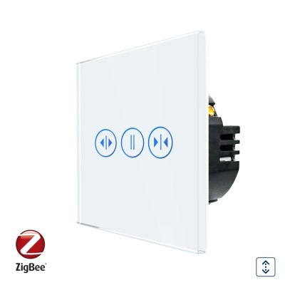 Intrerupator Rulouri cu Touch din Sticla LUXION, Protocol Zigbee Tuya SmartElectro IntelligentHouse foto