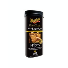 Servetele de piele Meguiar&#039;s Gold Class Rich Leather Wipes, 25 buc