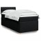 vidaXL Pat box spring cu saltea, negru, 90x200 cm, textil 3286572