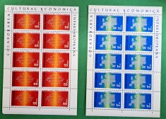TIMBRE ROMANIA MNH LP762a/1971 COLABORAREA INTEREUROPEANA -coli mici de 10 marci