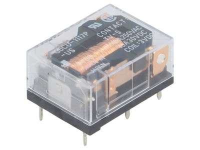 Releu electromagnetic SPST-NO 3VDC 10A foto