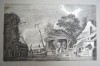 Franz Edmund Weirotter &quot;Ferme langa rau&quot; gravura veche 1868, Peisaje, Cerneala, Altul