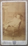 Copil in fotoliu// CDV M. Wandelmann, Berlad-Slanic