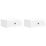 vidaXL Dulap de noapte 2 pcs Alb foarte lucios 49 x 34,5 x 20 cm 897944