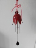 Clopotel ceramic cu bare de metal, deosebit de frumos/artistic, de vant, gradina