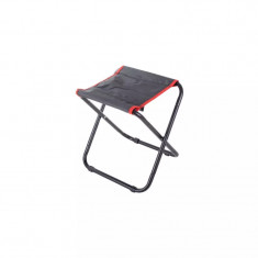 Scaun pliabil pentru camping, gradina, pescuit, Verk Group, negru, 25x27x34 cm