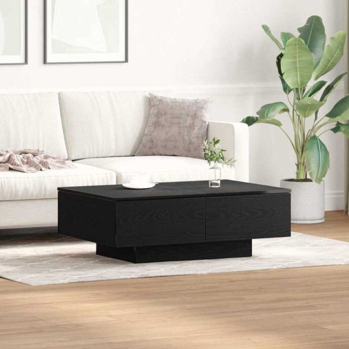 vidaXL Masă de cafea Stejar negru 90 x 60 x 31 cm Lemn compozit