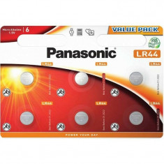 Baterie buton alcalina LR44 Panasonic, 6 buc, LR-44EL/6BP A