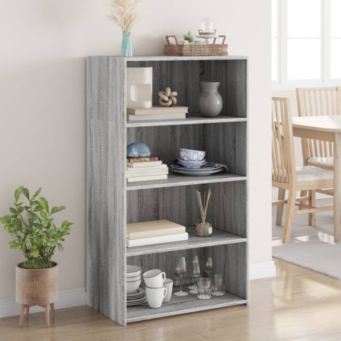 vidaXL Dulap &icirc;nalt, gri sonoma, 70x41x124 cm, lemn prelucrat