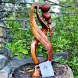 Sculptura din lemn cu tematica romantica Wooden Infinity Lovers, XL