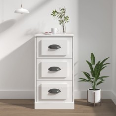 vidaXL Servantă, alb extralucios, 36x35,5x67,5 cm, lemn prelucrat