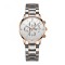 Ceas dama de mana Nibosi Elegant Casual Fashion Analog Quartz Argintiu Auriu Alb
