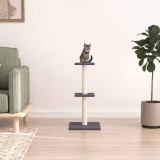 Ansamblu pisici cu st&acirc;lpi din funie sisal, gri &icirc;nchis, 73 cm