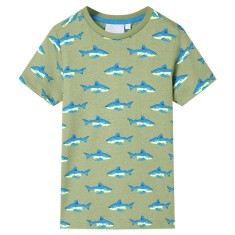 Tricou pentru copii, kaki deschis, 128