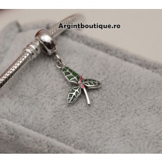 Talisman din argint -FRUNZA VERDE- CHA1042