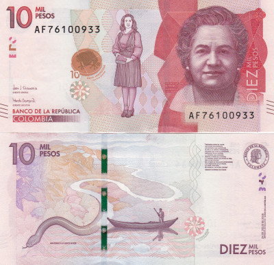 Columbia 10 000 Pesos 2018-(20) UNC foto