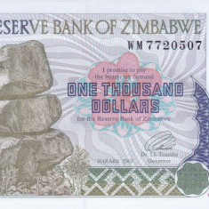 Bancnota Zimbabwe 1.000 Dolari 2003 - P12b UNC