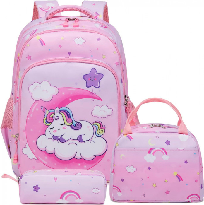 Wadalh rucsac fata unicorn scoala elementara rucsac fata Escol set sac