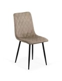 Scaun bucatarie si living BUC 209, metalic, tapitat cu catifea,100 kg, 45x40x90 cm, bej