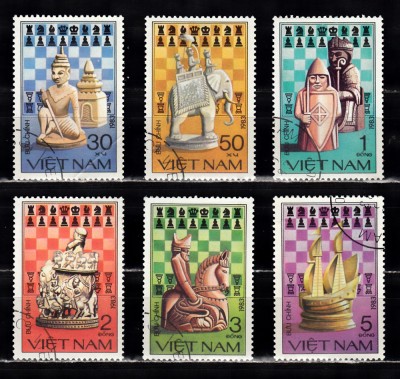 A12 S5 10 - Timbre foarte vechi - Vietnam - Campionatul de sah 1983 foto