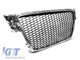 Grila tip RS crom/neagra potrivita pentru Audi A4 B8 sedan, break 2008-2011 Performance AutoTuning