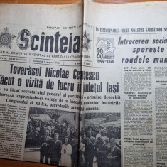 scanteia 1 august 1976-vizita lui ceausescu la iasi,nadia comaneci