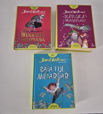 David Walliams Set trei volume Baiatulmiliardar/ Bunicuta hotomana / Matusica foto