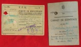 CARTE DE IDENTITATE CFR 1941 si CARNET DE IDENTITATE eleva 1942-43