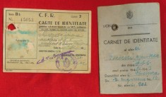 CARTE DE IDENTITATE CFR 1941 si CARNET DE IDENTITATE eleva 1942-43