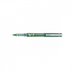 Pix cu varf Roller, Pilot, V7, Hi-Tecpoint, reincarcabil, Verde, 0.7 mm