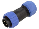 Conector circular tată IP68, 3 pini, 15A, 500V, WEIPU SP1710/P3B-9N