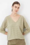 Medicine pulover femei, culoarea verde, light