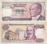 1984 ( 17 IX ) , 100 turkish lira ( P-194b ) - Turcia