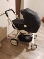 Carucior sistem 3 in 1 Inglesina Quad Stone Grey, Gri foto