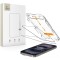 Folie de protectie Ecran Tech-Protect Quick Set+ pentru Apple iPhone 16 / 15, Sticla Securizata, Full Glue, Set 2 bucati, Neagra