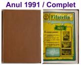 Romania 1991 - Lot 10 reviste filatelice romanesti FILATELIA / An XL complet, colegate in volum cartonat