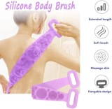 Burete Exfoliant Silicon Duș, CBD CORAL BEST DEALS, Curățare Profundă, Anticelulită, Mov, Masaj, Toate Tipurile de Piele
