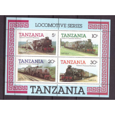 Tanzania 1985 - Locomotive, bloc neuzat