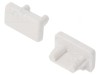 Obturator Alb pentru Profile LED SLIM8, Set 20 Bucăți