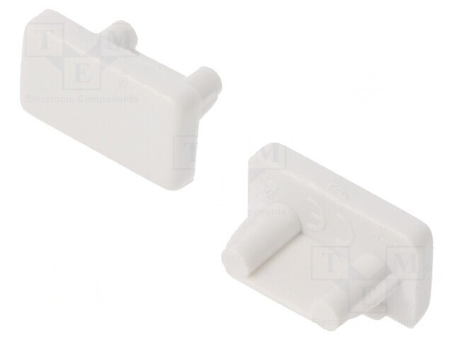 Obturator Alb pentru Profile LED SLIM8, Set 20 Bucăți