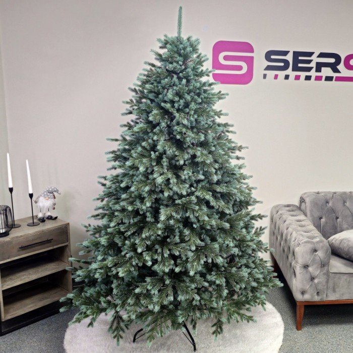 Brad artificial Christmas Deluxe by Sersimo, Alaska verde argintiu, integral 3D, 210cm Household NewTrend