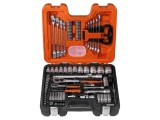 Set chei oțel crom-vanadium BAHCO 91 buc. fixare 1/2, 1/4